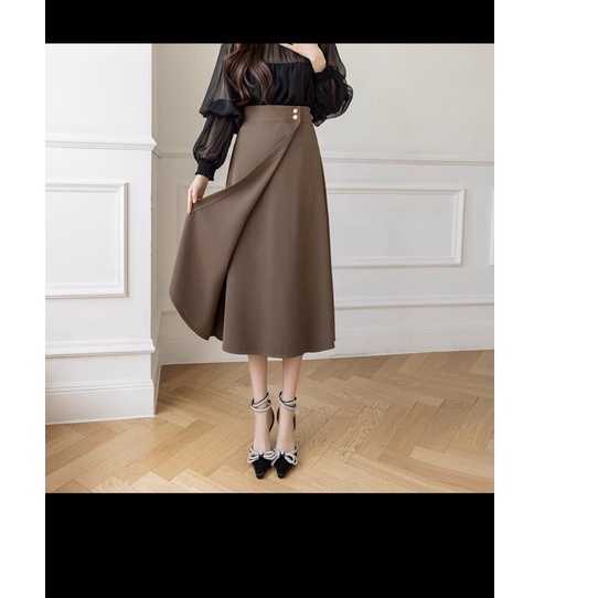 chân váy chữ A 80CM, chân váy dáng dài chất tuyết mưa cao cấp xưởng may