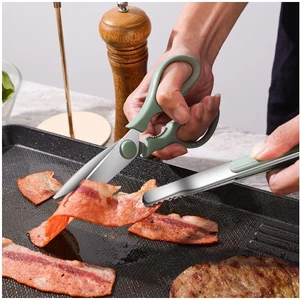 Kéo Cắt Thịt Nướng - Kẹp Thịt Nướng Thép Không Gỉ Hàn Quốc