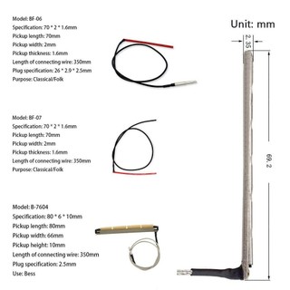 Risedot Kiện Pickup Mềm 5 Kiểu Dành Cho Đàn Guitar Piezo