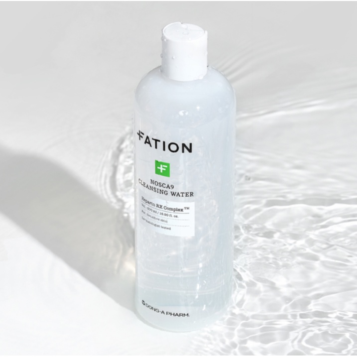 Nước tẩy trang FATION Nosca9 Cleansing Water làm sạch sâu lớp makeup ‘cứng đầu’ cho làn da tươi mới