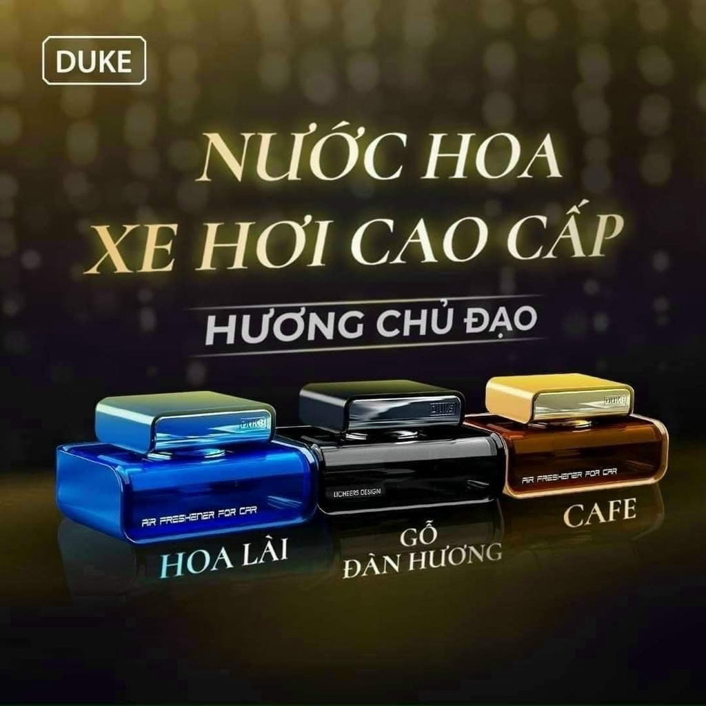 Nước Hoa ô tô Nước Hoa DUKE Chính Hãng Cao Cấp Chiết Xuất 100% Thiên Nhiên Khử Mùi và Chống Say Xe An Toàn Sức Khỏe