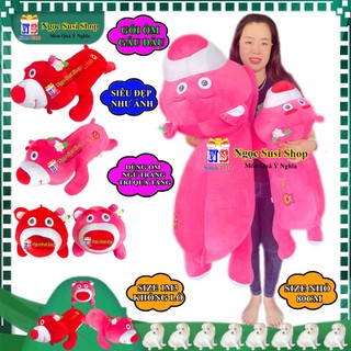 GỐI ÔM GẤU DÂU NHỒI BÔNG SIÊU MỊN ÔM NGỦ  TRANG TRÍ QUÀ TẶNG SIÊU XINH -  THÚ BÔNG HÌNH GẤU DÂU