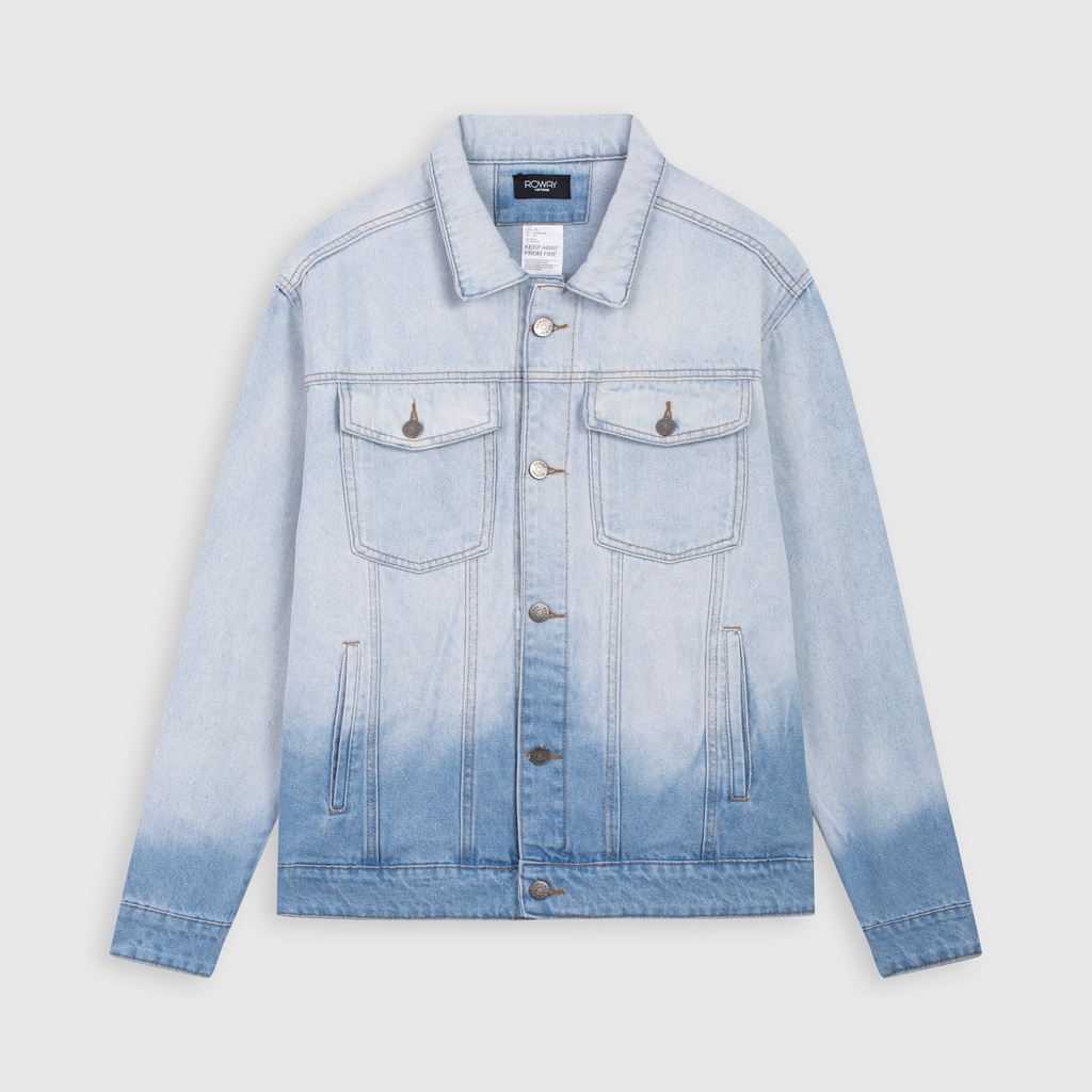 Áo khoác ROWAY chất liệu Denim dày dặn cao cấp | Áo khoác denim loang ...