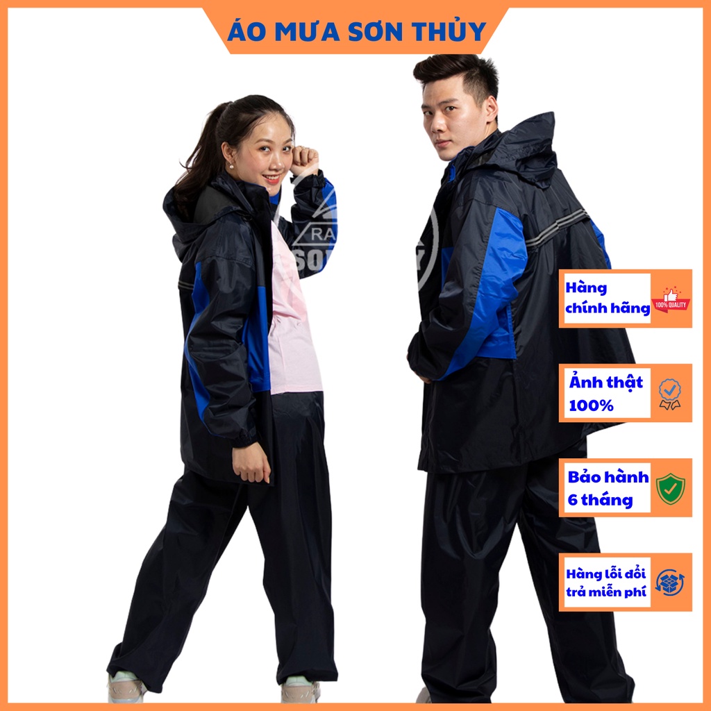 Bộ áo mưa 2 lớp Sơn Thủy- bộ quần áo đi mưa chống lạnh K4 | BigBuy360 - bigbuy360.vn