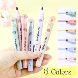 Bộ 6 Bút Lông Vuốt Mèo Màu macaron Dễ Thương