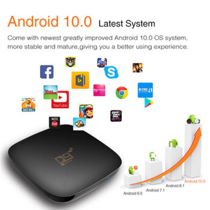 Đầu TV Box D9 4K 5G Android 10.0 8G RAM + 128G ROM HD ChấT LượNg Cao ...