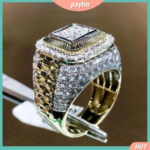 Nhẫn Nam Đính Đá Lấp Lánh Sang Trọng