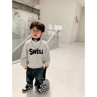 Áo nỉ bông cho bé trai bé gái, áo hoodie dài tay phong cách Hàn quốc in chữ SWEEL cho bé từ 10-24kg