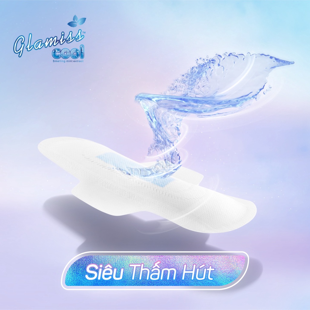 Ảnh Combo 2 gói Băng vệ sinh thảo dược the mát Glamiss Cool Extra ban ngày 24,5 cm 4