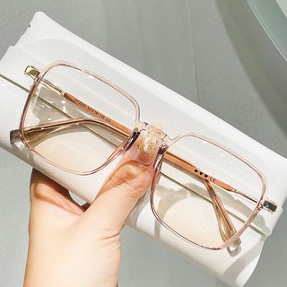 Kính râm Gradient vuông trong suốt Khung lớn Xu hướng thời trang Nam và Nữ Kính chống tia cực tím Hàn Quốc