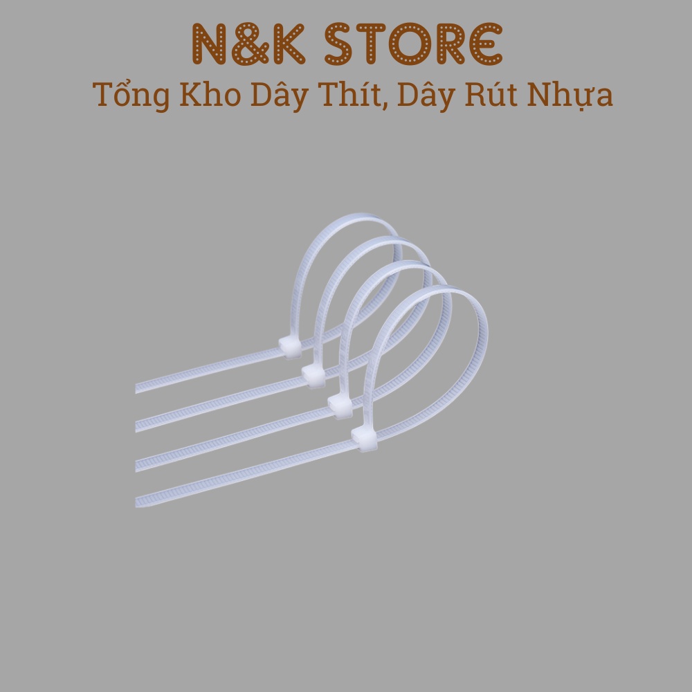 Túi 100c dây thít nhựa 5x400mm, dây rút nhựa dài 40cm, dây buộc chắc chắn