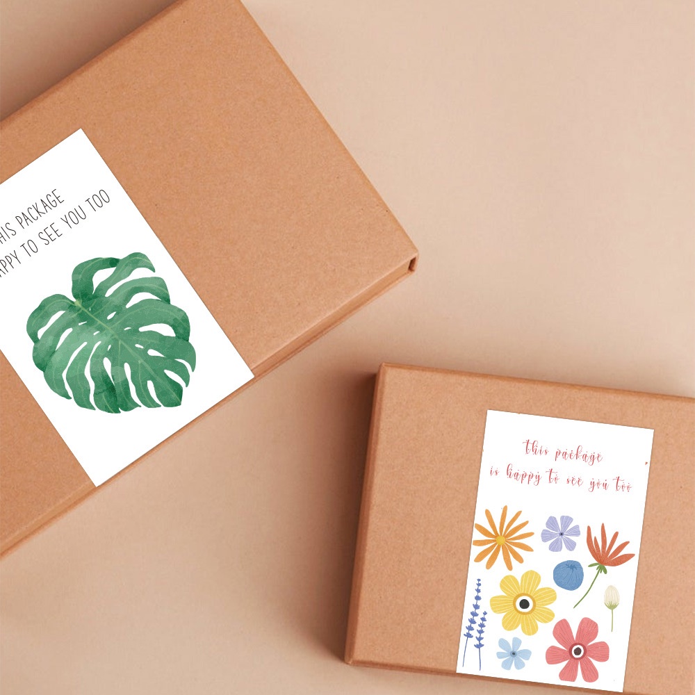 Cuộn 150 tem decal dán hộp TE10 thiên nhiên, sticker đề can dán nắp hộp ...