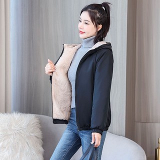 Áo Khoác Đệm Cotton Dày Dặn Ấm Áp Chống Thấm Nước Thời Trang Mùa Đông Cho Nữ