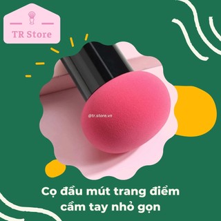 Mút trang điểm đầu nấm có tay cầm tán kem nền