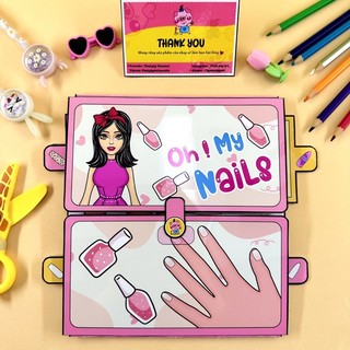 Bộ làm nail bằng giấy ❤️