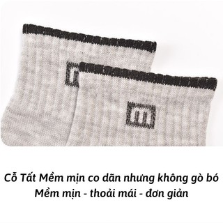 Tất nam cổ lững cao cấp co dãn thể thao cotton mềm mịn thoáng mát Kingshop T3480
