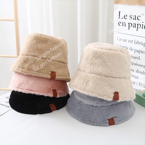 Mũ Bucket Lông Thỏ | Nón lông thỏ cao cấp Sang Xịn Mịn nhập khẩu