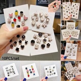 Set 10 Ghim Cài Áo Đính Ngọc Trai Dễ Thương
