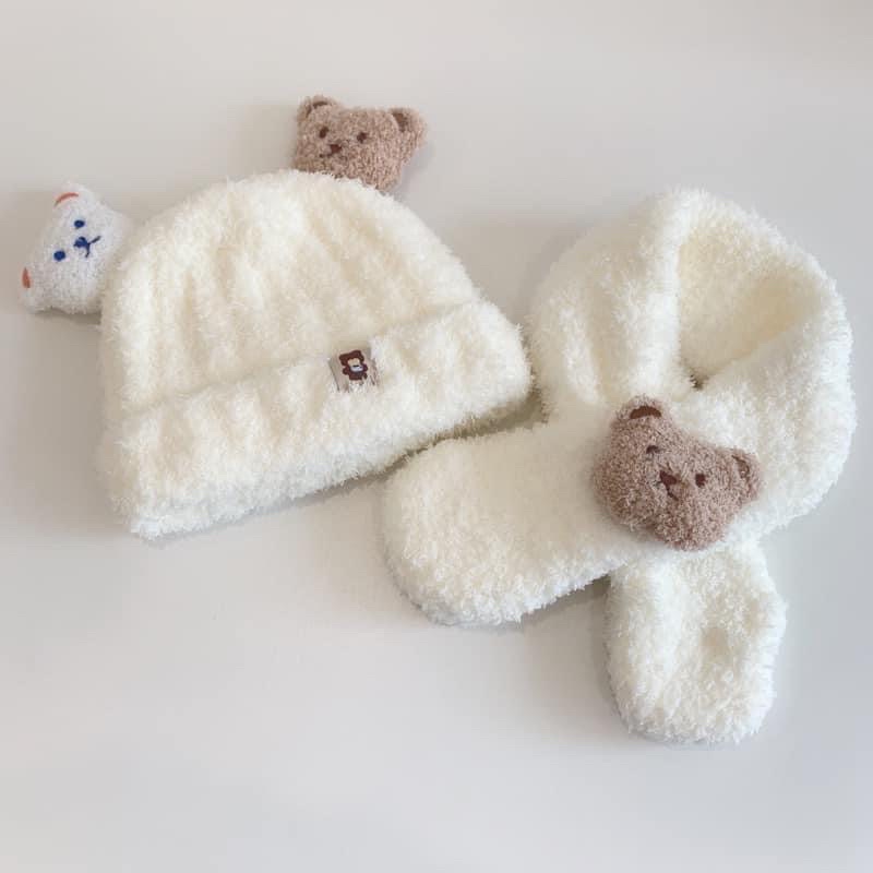 [NGÔ KHOAI MỲ] Set mũ len kèm khăn xinh yêu cho bé
