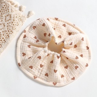 Yếm ăn dặm cổ tròn chính hàng Mily vải xô muslin.