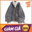 Áo khoác nỉ nữ Màu GHI XÁM form rộng nỉ cotton phong cách Hàn Quốc Thubio