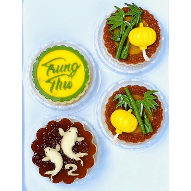 Khuôn silicon tạo hình lồng đèn, dây pháo trang trí bánh rau câu