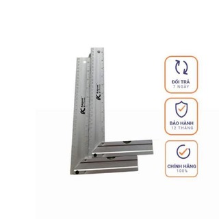 Thước ke góc vuông nhôm Kapusi Nhật Bản 30cm thiết kế nivo, nhôm trắng chống gỉ, Bh 12 thángKouritsu Official Store