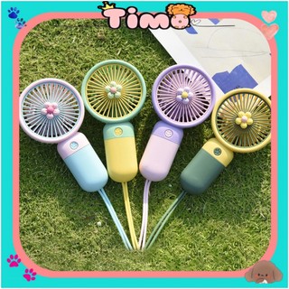 Quạt Cầm Tay Mini Điện Để Bàn Gấp Gọn Sạc Trái Cây Timo Q06