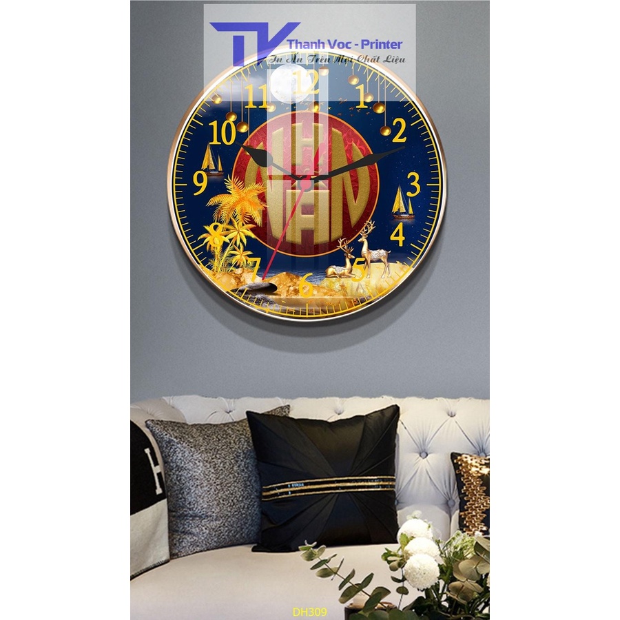 [Rẻ vô địch] Đồng Hồ Treo Tường Tráng Gương Kim Trôi Sang Trọng D30cm Và D60cm