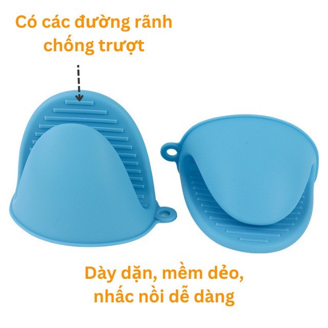 COMBO 3 Đôi Nhắc Nồi Silicon cao cấp Tránh Nóng, bỏng Tiện Lợi