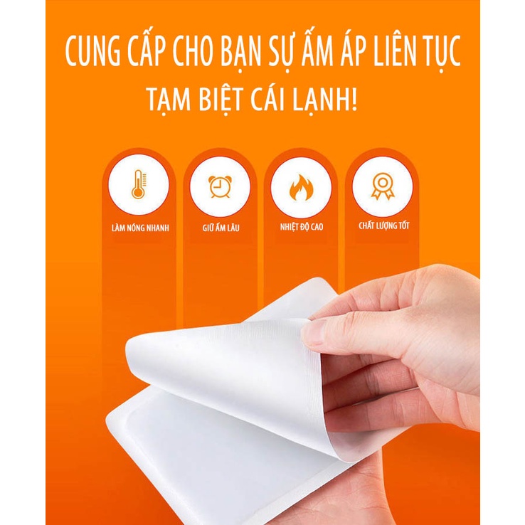 Miếng dán giữ nhiệt Chuột Túi Nhật Bản (Set 10 miếng) Giữ ấm, giảm đau bụng, lạnh bàn chân