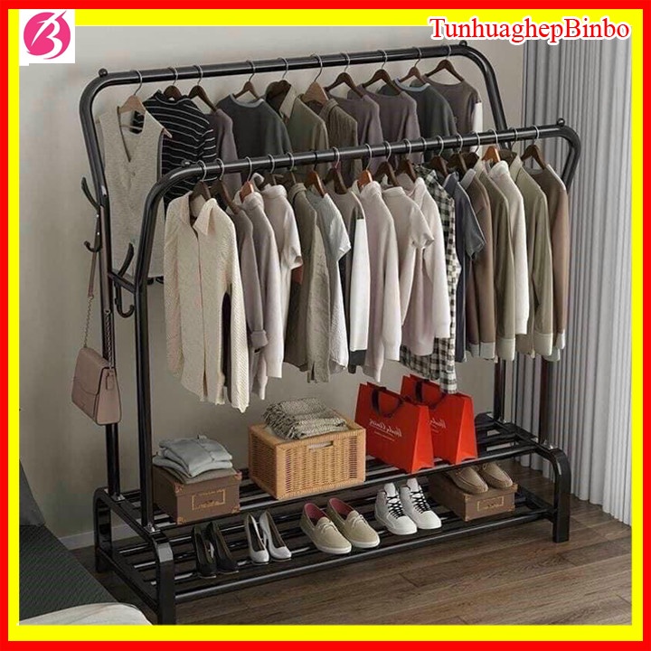 [Sale lớn] Kệ Treo Quần Áo Sắt Thép Sơn Tĩnh Điện Mẫu Mới - Giàn Phơi Quần Áo