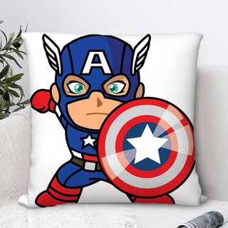 Vỏ gối Avengers Người Nhện in 1 mặt, polyester mềm, bọc xe ô tô, trang trí nhà (không kèm ruột)