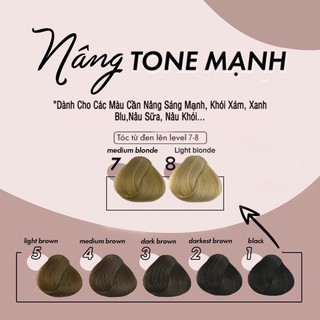 Thuốc Nhuộm Tóc Màu Xám Khói , Màu Khói Trầm 100mg | Cần Nâng Tone level 8-9