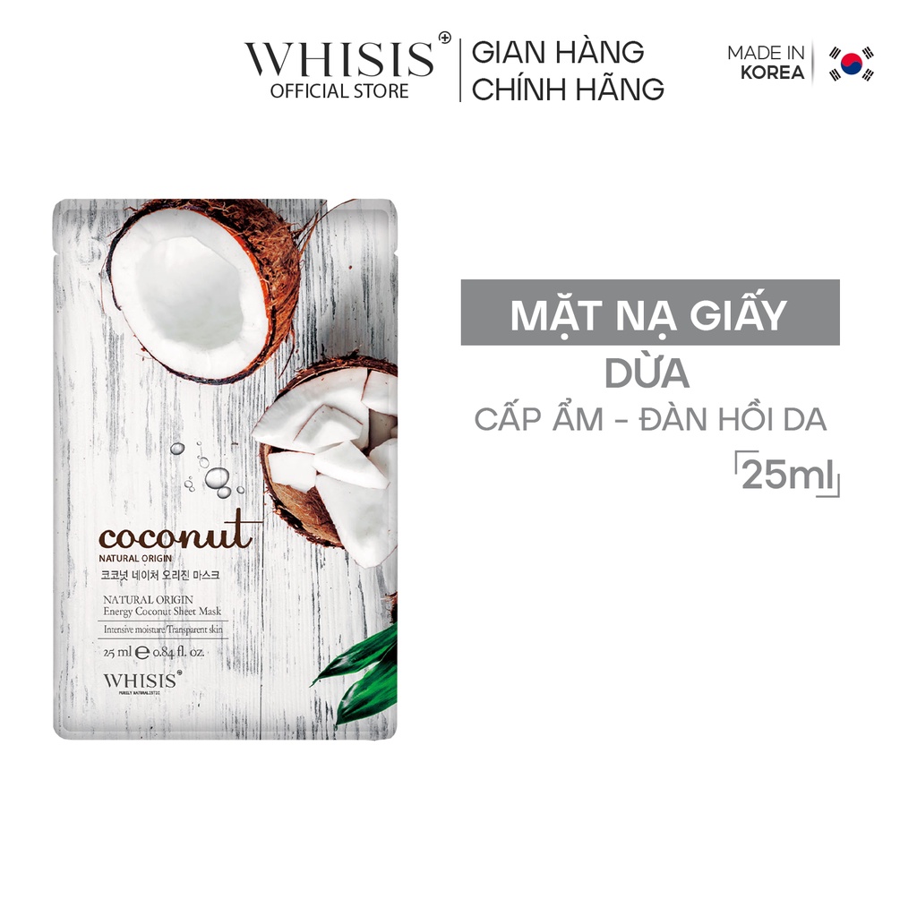 Ảnh MIX 10 Mặt Nạ Giấy Hàn Quốc WHISIS Chiết Xuất Thiên Nhiên Giúp Dưỡng Da, Cải Thiện Làn Da 25ml 1