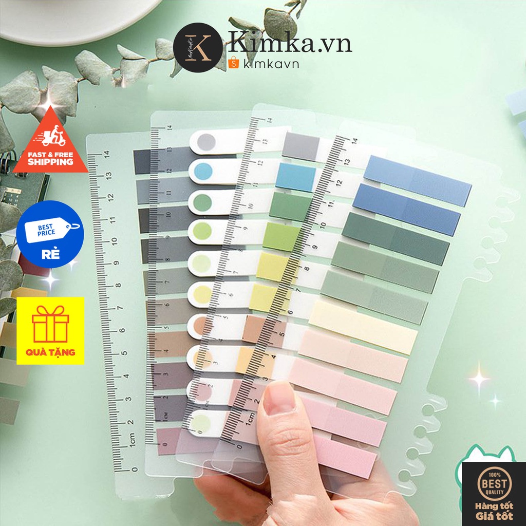 (08) Giấy Note Giấy Ghi Chú, Đánh Dấu Trang Nhựa Trong Màu Pastel Set ...