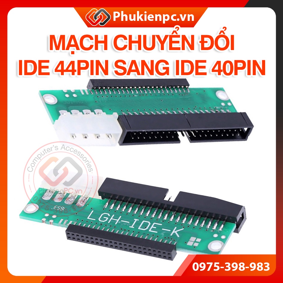 Card chuyển đổi IDE 2.5-44pin sang IDE 3.5-40pin, ổ cứng ATA Laptop ...