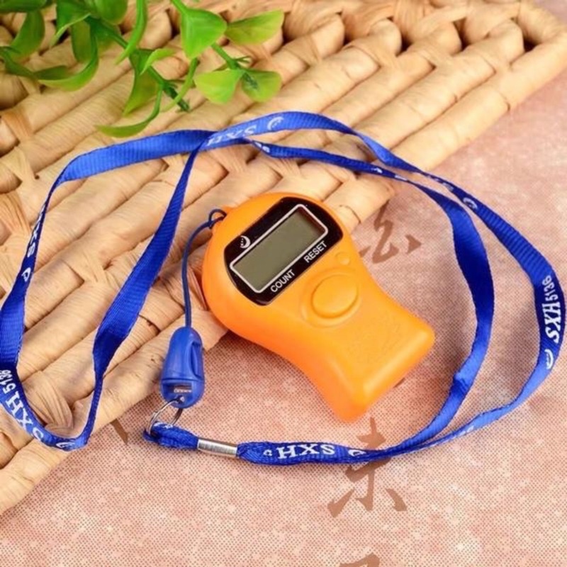 Máy Bấm Đếm Ký Số Niệm Phật Đeo Cổ tặng kèm pin AAA