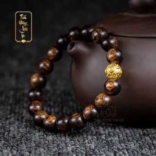 Vòng Tay Trầm Hương Sánh Chìm Mix Kim Tiền Trầm Hương Yên Lộc THYL041 Đủ Kích Thước Nam Nữ