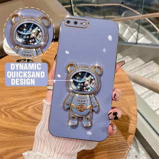 ốp lưng iPhone 7 plus 8 plus 7 8 6 6s 6s plus 6 plus Ốp Điện Thoại TPU silicone Mềm Mạ Điện 3D Có Giá Đỡ Hình Gấu Kim Tuyến Cho iPhone 7 plus 8 plus 7 8 6 6s 6s plus 6 plus