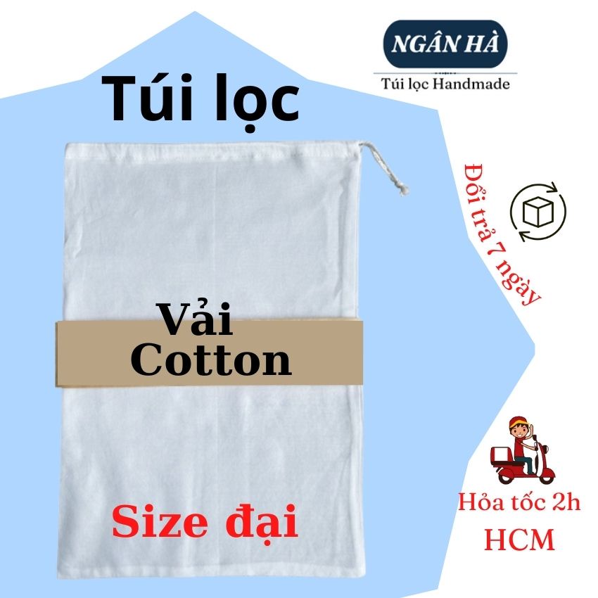 Túi lọc cà phê Cold brew lọc đa năng vải cotton mềm không tẩy trắng ...