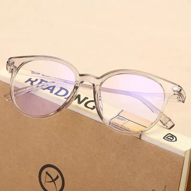 Unisex Bức Xạ Kính Máy Tính Khung Kính Chống Mệt Mỏi Phim Xanh Bảo Vệ Tia Uv Gương Phẳng Vòng Mắt Trong Suốt Màu Xám