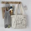 Túi tote vải canvas túi đeo vai thời trang Hàn Quốc họa tiết kẻ vẽ đẹp xinh cỡ lớn phong cách Ulzzang giá rẻ ABICA T1004