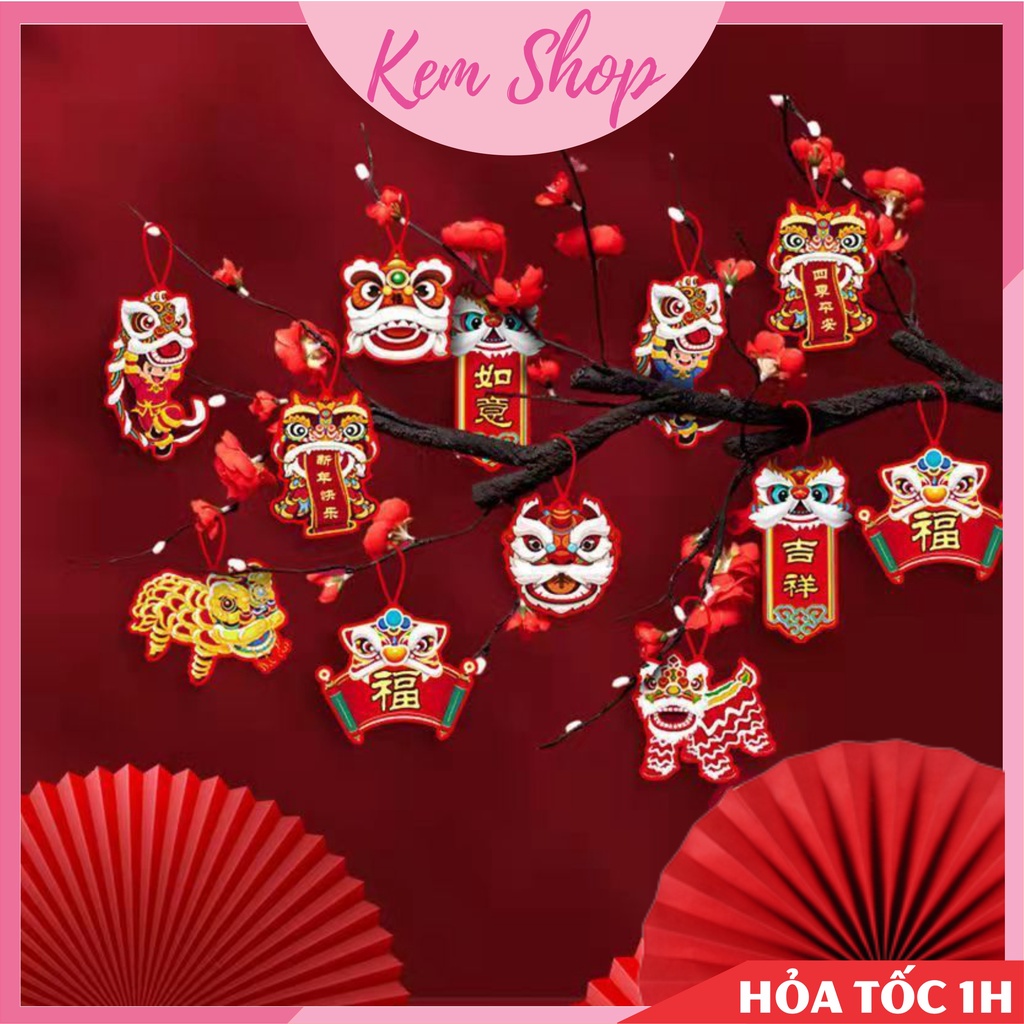 Dây liễn tài lộc treo đào mai cây cảnh, cành đào đông trang trí Tết năm mới - Kem Shop K90