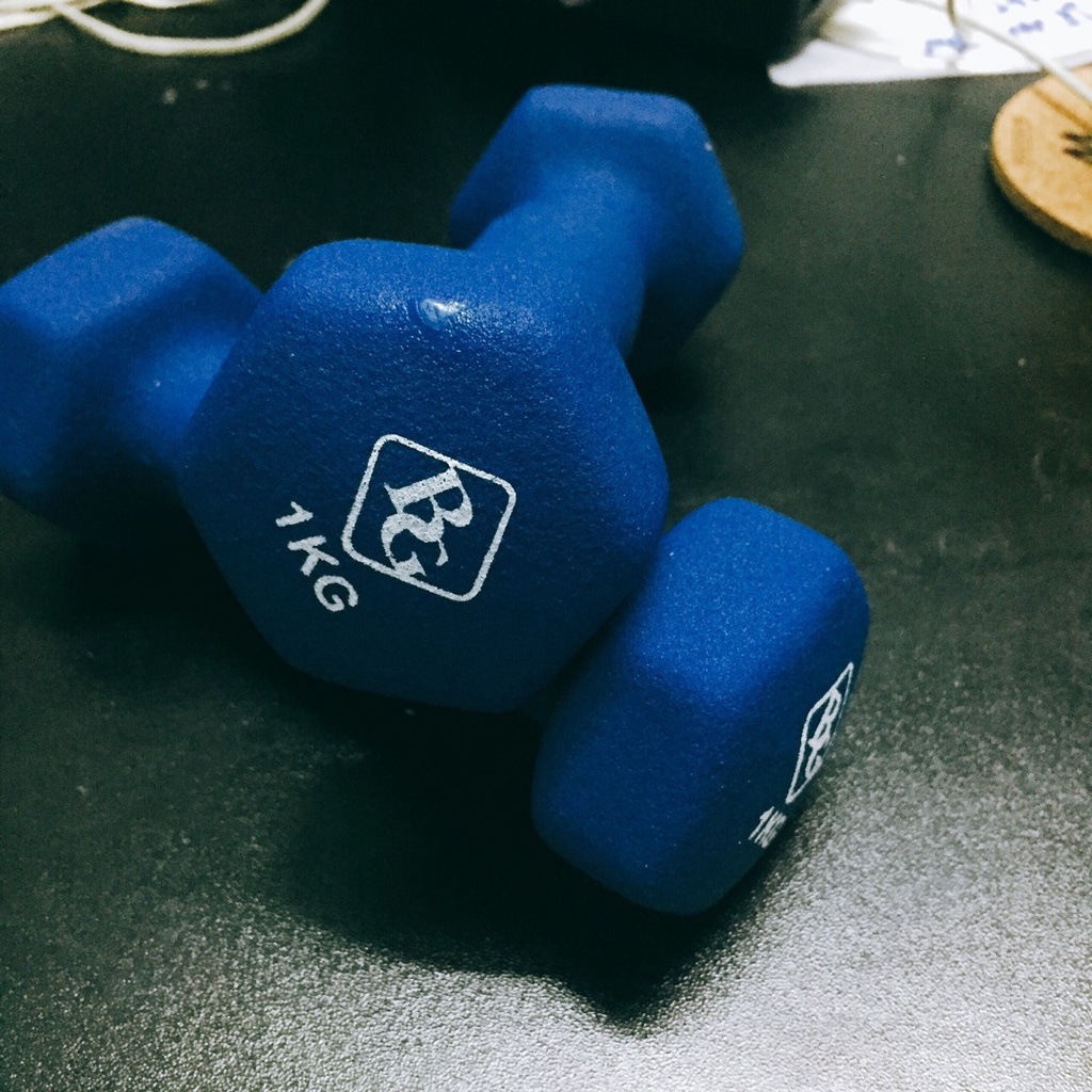 Ảnh BG Cặp tạ tay lõi thép đặc bọc cao su nhám 5KG BLUE thái lan tập Gym 2