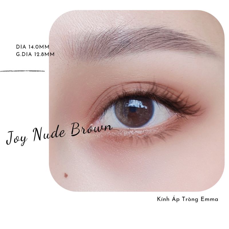🌸 Kính Áp Tròng Joy Nude Brown - Lens Nâu mix Rêu Không Giãn Tự Nhiên | Kính Áp Tròng Emma 🌸