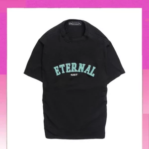 Áo Phông Cộc Tay Trơn Basic Chất Vải Co Dãn 4 Chiều Mềm Mại In Chữ ETERNAL