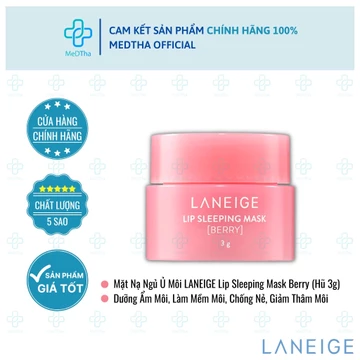 Mặt Nạ Ngủ Môi LANEIGE Lip Sleeping Mask Berry - Dưỡng Môi, Cấp Ẩm, Làm Mềm Môi, Giảm Thâm Môi, Chống Nẻ (Hũ 3g)