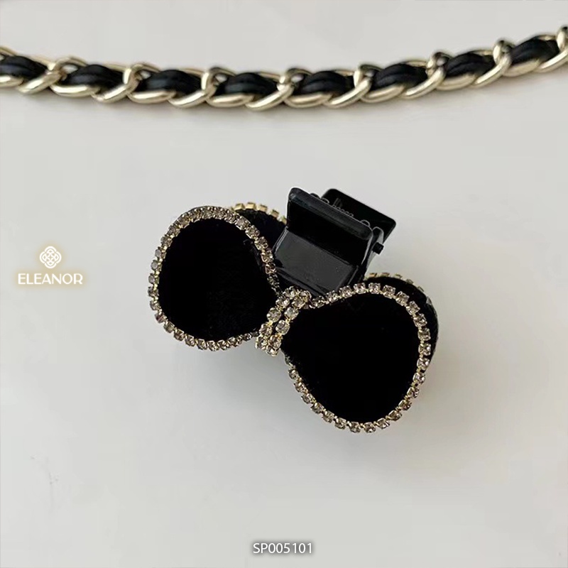 Kẹp tóc nữ Eleanor Accessories càng cua đính đá phụ kiên tóc kẹp tóc nơ tiểu thư 5101