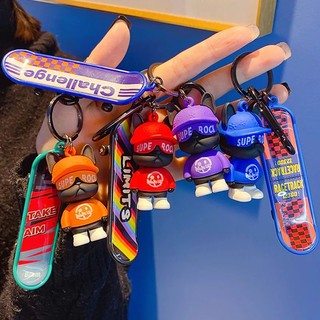 Móc khóa hình gấu trượt ván đường phố siêu cute nhiêu màu đẹp  -  moc khoa xe